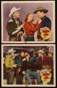 8a983 SUNSET IN THE WEST 2 LCs '50 Roy Rogers, Penny Edward, great cowboy images!