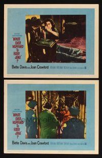 8a994 WHAT EVER HAPPENED TO BABY JANE? 2 LCs '62 Robert Aldrich, Bette Davis, Joan Crawford