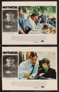8a381 WITNESS 8 English LCs '85 cop Harrison Ford in Amish country, directed by Peter Weir!