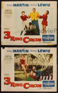 8a692 3 RING CIRCUS 3 LCs '54 Dean Martin, wacky clown Jerry Lewis, Zsa Zsa Gabor, Joanne Dru!