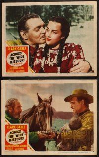 8a693 ACROSS THE WIDE MISSOURI 3 LCs '51 Clark Gable & Native American Indian Maria Elena Marques!