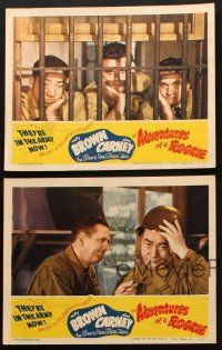 8a486 ADVENTURES OF A ROOKIE 5 LCs '43 Wally Brown & Alan Carney, the screen's new scream team!