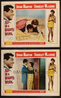 8a698 ALL IN A NIGHT'S WORK 3 LCs '61 great images of Dean Martin & sexy Shirley MacLaine!