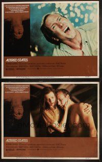8a699 ALTERED STATES 3 LCs '80 William Hurt, Paddy Chayefsky, Ken Russell, sci-fi horror!