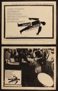 8a034 ANATOMY OF A MURDER 8 LCs '59 Otto Preminger, classic Saul Bass dead body silhouette art!