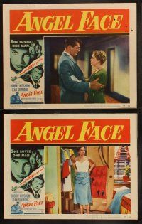 8a037 ANGEL FACE 8 LCs '53 Robert Mitchum & pretty Mona Freeman, Otto Preminger, Howard Hughes