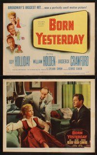 8a087 BORN YESTERDAY 8 LCs '51 best c/u of sexy Judy Holliday in neglege with William Holden!