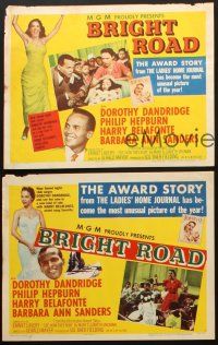 8a717 BRIGHT ROAD 3 LCs '53 famed nightclub singer Dorothy Dandridge paired with Harry Belafonte!
