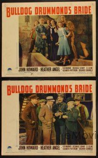 8a589 BULLDOG DRUMMOND'S BRIDE 4 LCs '39 detective John Howard, Heather Angel, H.B. Warner