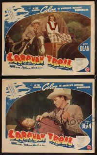 8a592 CARAVAN TRAIL 4 LCs '46 cowboys Eddie Dean, Lash La Rue, Emmett Lynn, Jean Carlin!