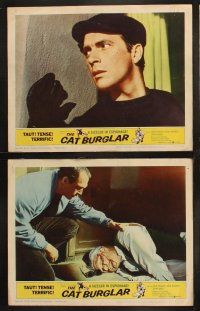 8a101 CAT BURGLAR 8 LCs '61 Jack Hogan, June Kenney, spy thriller action, a sizzler in espionage!