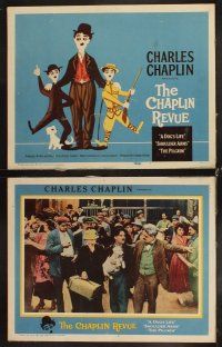 8a105 CHAPLIN REVUE 8 LCs '59 Dog's Life, Shoulder Arms, & The Pilgrim, Kouper art of Charlie!