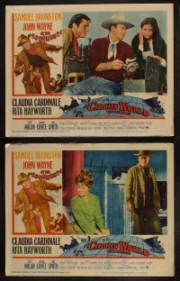 8a113 CIRCUS WORLD 8 LCs '65 big John Wayne, Claudia Cardinale, Rita Hayworth, great images!