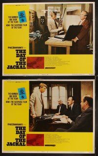 8a407 DAY OF THE JACKAL 7 LCs '73 Fred Zinnemann assassination classic, master killer Edward Fox!