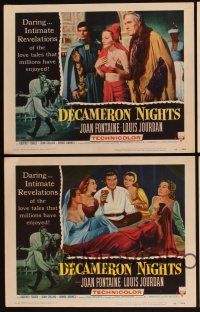 8a600 DECAMERON NIGHTS 4 LCs '53 Hugo Fregonese directed, Joan Fontaine & Louis Jourdan!