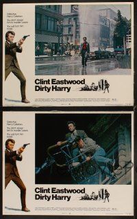 8a603 DIRTY HARRY 4 LCs '71 great images of Clint Eastwood, Don Siegel crime classic!