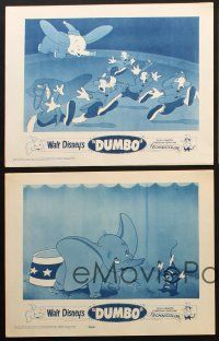 8a606 DUMBO 4 LCs R59 great images from Walt Disney's circus classic w/ Dumbo & Timothy Q. Mouse!