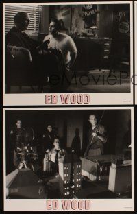 8a739 ED WOOD 3 LCs '94 Tim Burton, Johnny Depp as the director by camera previewing his movie!