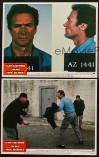 8a740 ESCAPE FROM ALCATRAZ 3 LCs '79 Clint Eastwood in famous prison, directed by Don Siegel!