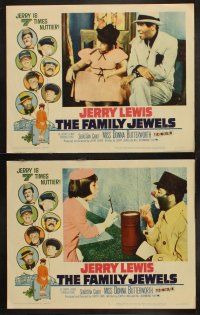8a143 FAMILY JEWELS 8 LCs '65 Jerry Lewis is seven times nuttier in seven roles, wacky images!