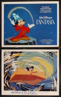 8a145 FANTASIA 8 LCs R82 sorcerer's apprentice Mickey Mouse, Disney musical cartoon classic!