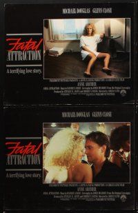 8a458 FATAL ATTRACTION 6 LCs '87 Michael Douglas, Glenn Close, a terrifying love story!