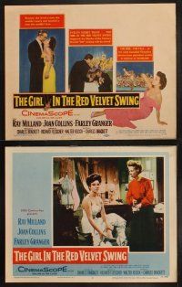 8a157 GIRL IN THE RED VELVET SWING 8 LCs '55 sexy Joan Collins as Evelyn Nesbitt Thaw, Ray Milland!