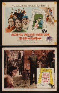 8a165 GUNS OF NAVARONE 8 LCs '61 Gregory Peck, David Niven, Anthony Quinn & James Darren!
