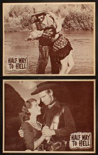 8a166 HALF WAY TO HELL 8 LCs '61 Al Adamson, David Lloyd, wacky teen western images!
