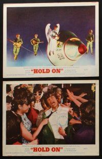 8a460 HOLD ON 6 LCs '66 rock 'n' roll, great image of Herman's Hermits performing in space!