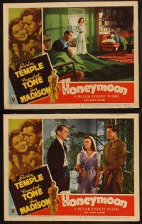 8a748 HONEYMOON 3 LCs '47 newlyweds Shirley Temple & Guy Madison in Mexico!