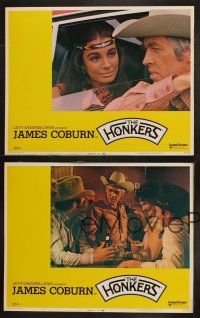 8a176 HONKERS 8 LCs '72 James Coburn, Lois Nettleton, cool images of wild bronc riding, calf roping