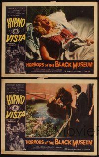 8a619 HORRORS OF THE BLACK MUSEUM 4 LCs '59 June Cunningham, Michael Gough, English horror!