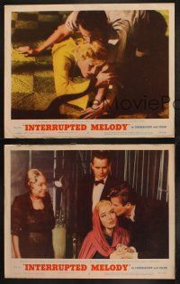 8a752 INTERRUPTED MELODY 3 LCs '55 Glenn Ford, Eleanor Parker as opera singer Melody Lawrence!