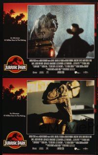 8a524 JURASSIC PARK 5 LCs '93 Steven Spielberg, Richard Attenborough re-creates dinosaurs!