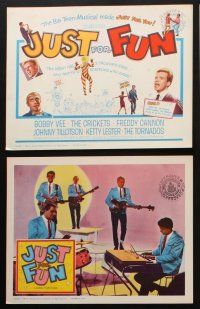 8a199 JUST FOR FUN 8 LCs '63 Bobby Vee, The Crickets, Freddie Cannon, rock 'n' roll!