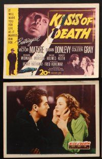 8a200 KISS OF DEATH 8 LCs '47 Victor Mature, Brian Donlevy, Coleen Gray, film noir classic!