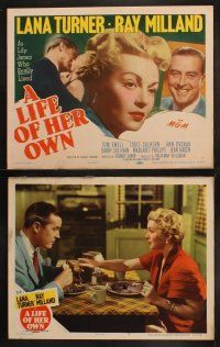 8a213 LIFE OF HER OWN 8 LCs '50 sexiest Lana Turner as Lily James who really lived, Ray Milland!