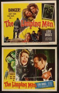 8a215 LIMPING MAN 8 LCs '53 Lloyd Bridges, Moira Lister, Danger! Don't turn your back!