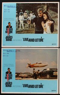 8a415 LIVE & LET DIE 7 west hemi LCs '73 Roger Moore as Bond, sexy Jane Seymour, Kotto, Holder!