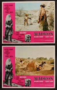 8a227 MADRON 8 LCs '70 tough guy cowboy Richard Boone & pretty nun Leslie Caron, Paul L. Smith!