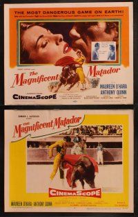 8a228 MAGNIFICENT MATADOR 8 LCs '55 Budd Boetticher, Anthony Quinn, Maureen O'Hara, bullfighting!