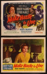 8a229 MAKE HASTE TO LIVE 8 LCs '54 gangster Stephen McNally knows Dorothy McGuire's secret!
