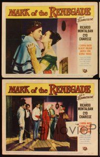 8a633 MARK OF THE RENEGADE 4 LCs '51 Ricardo Montalban, sexy Cyd Charisse, J. Carrol Naish, Roland!