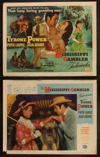 8a243 MISSISSIPPI GAMBLER 8 LCs '53 cool gambler Tyrone Power, Piper Laurie, Julia Adams!