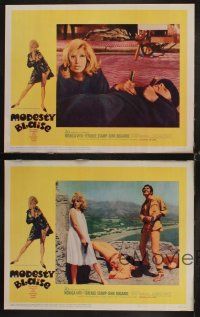8a638 MODESTY BLAISE 4 LCs '66 sexiest female secret agent Monica Vitti & Terence Stamp!