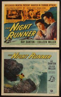 8a260 NIGHT RUNNER 8 LCs '57 released mental patient Ray Danton romances pretty Colleen Miller!