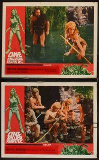 8a646 ONE MILLION YEARS B.C. 4 LCs '66 sexy babe Raquel Welch with other cavemen!