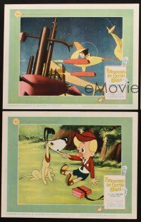 8a770 PINOCCHIO IN OUTER SPACE 3 LCs '65 great sci-fi cartoon images, explore new worlds of wonder!