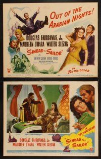 8a318 SINBAD THE SAILOR 8 LCs '46 Douglas Fairbanks Jr. & Maureen O'Hara out of the Arabian Nights!